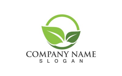 Green Leaf Ecology Logo Nature Vector V1