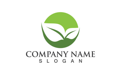 Green Leaf Ecology Logo Nature Vector V2