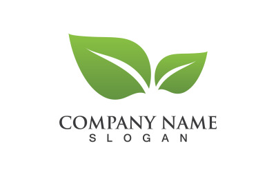 Green Leaf Ecology Logo Nature Vector V4