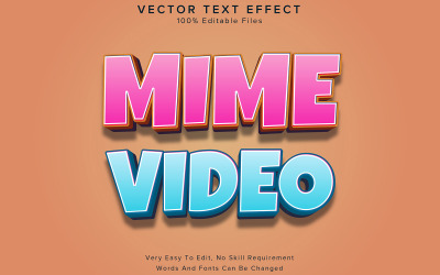 Redigerbar texteffekt Mime-videotextstil
