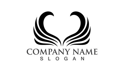 Wings Logo Vector Icon Simbolo Iillustration Design Template V19
