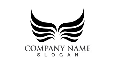 Wings Logo Vector Icon Simbolo Iillustration Design Template V22