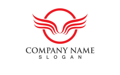 Wings Logo Vector Icon Simbolo Iillustration Design Template V25