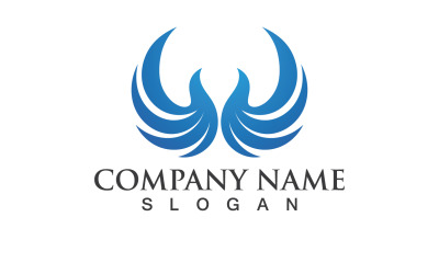 Wings Logo Vector Icon Simbolo Iillustration Design Template V30