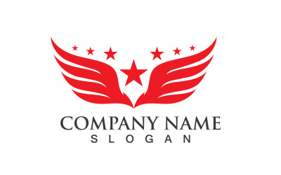 Wings Logo Vector Icon Simbolo Iillustration Design Template V5