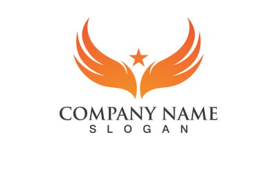 Wings Logo Vector Icon Simbolo Iillustration Modello di progettazione V31