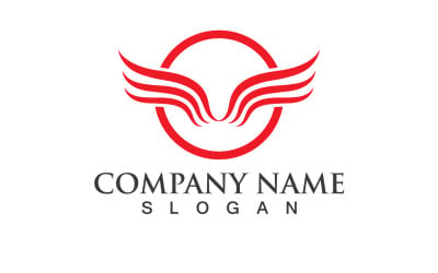 Wings Logo Vector Icon Symbol Iillustration Design Template V25