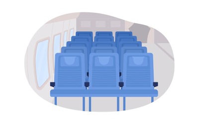 Ilustração em vetor interior avião isolado.
