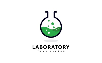 Lab Logo Nauka Laboratorium Logo Ikona Wektor Projekt V1
