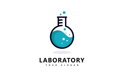 Lab Logo Science Laboratoire Logo Icône Vector Design V3