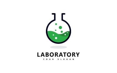 Laboratorio Logo Ciencia Laboratorio Logo Icono Vector Diseño V1