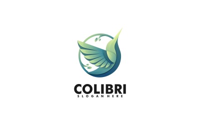 Logo Vector Colibri Gradiente