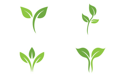 Ağaç Yeşil Yaprak Ekoloji Logo Doğa Vektör V52