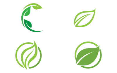 Ağaç Yeşil Yaprak Ekoloji Logo Doğa Vektör V59