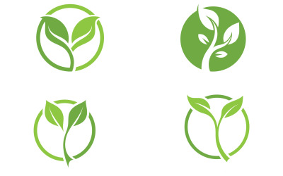 Árbol Verde Hoja Ecología Logo Naturaleza Vector V55
