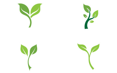 Árbol Verde Hoja Ecología Logotipo Naturaleza Vector V50