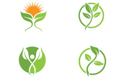 Boom Groen Blad Ecologie Logo Natuur Vector V57