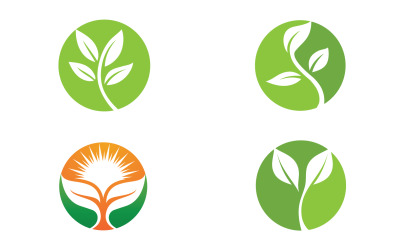 Fa zöld levél ökológia logója természet vektor V54
