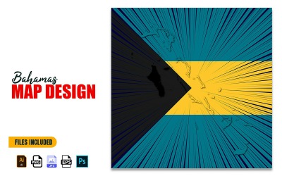 Bahamas-Unabhängigkeitstag-Karten-Design-Illustration