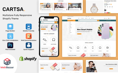 Cartsa - Tema minimalista y moderno de Shopify para varias tiendas