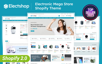 Electshop - Elektronik Dijital Mağaza Shopify 2.0 Duyarlı Tema