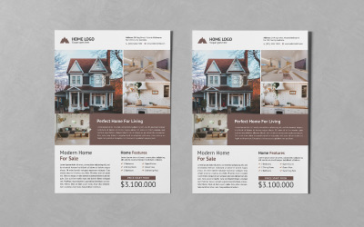 Klassische Designvorlagen für Immobilien-Flyer