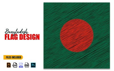 26. März Bangladesch Unabhängigkeit Flagge Design Illustration