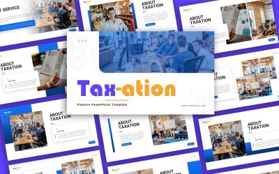 Modelo de apresentação do PowerPoint multiuso de finanças tributárias