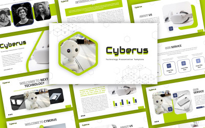 Plantilla de presentación de PowerPoint multipropósito de Cyberus Technology