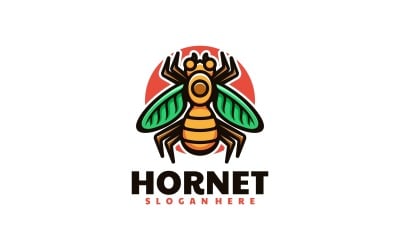 Hornet Basit Maskot Logo Tarzı