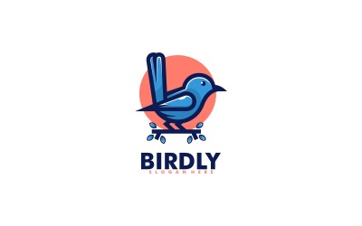 Logo de mascotte simple oiseau vectoriel Vol.1