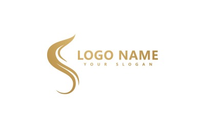 Mujer Peluquería Vector Logo Diseño Plantilla V1