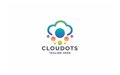 Professional Cloud Dots Tech Logo