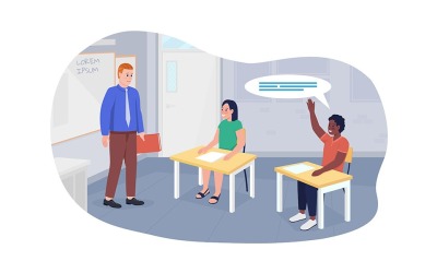 Skol lektion vektor isolerade illustration