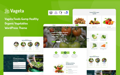 Vageta – Ételek és egészséges biozöldségek WordPress téma