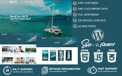 Vela - Tema WordPress per Yacht Club