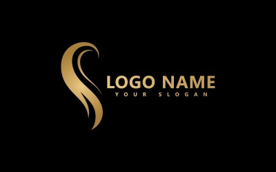 Woman Hair Salon Vector Logo Design Template V17