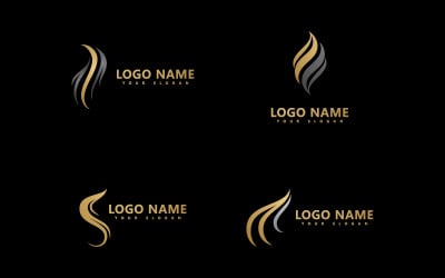 Woman Hair Salon Vector Logo Design Template V23