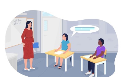 学校类矢量隔离插图