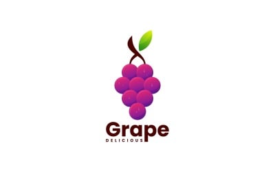 Estilo de logotipo degradado de uva
