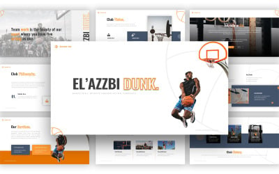 Modelo de Powerpoint de Basquete El Azzbi