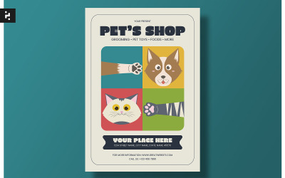 Pet Shop Promosyon El İlanı Şablonu