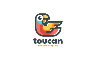 Toucan Renk Maskot Logo Vol. 1