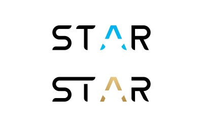 Csillag logó vektoros tervezősablon V8