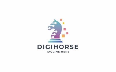 Logotipo de caballo digital profesional