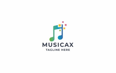Logotipo de música de pixel profissional