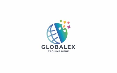 Logotipo de negócios globais digitais