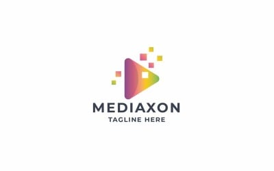 Logotipo profesional de Pixel Media Play