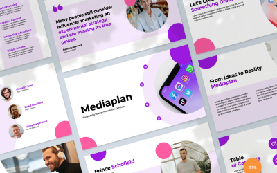 Modello di presentazione di diapositive di Google per la presentazione della strategia sui social media