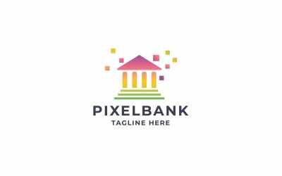 Professionell Pixel Bank-logotyp